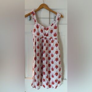 J. Crew Pink and White Floral Dress